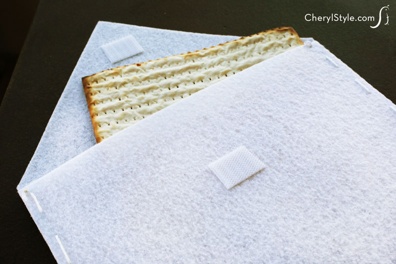 This DIY matzah cover is perfect for hiding the matzah on Passover