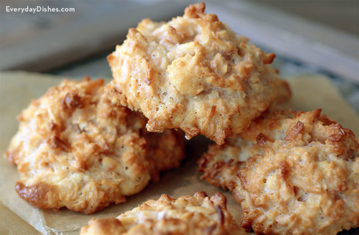 A plate of easy to make coconut macaroons