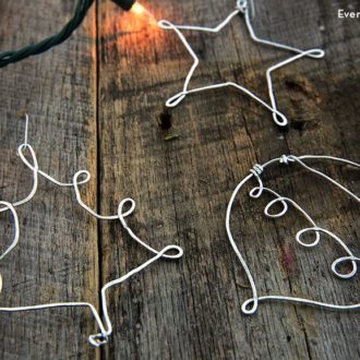 Some homemade hammered metal ornaments.