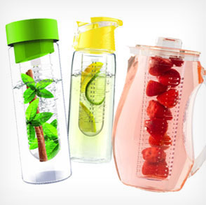 A trio of infuser water bottles to make drinking water more fun than ever.