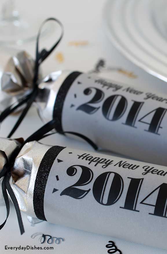 New Years party poppers printable craft