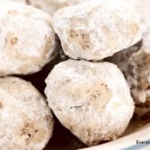 A plate of delicious pecan snowball cookies
