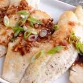 A plate of Asian-style tilapia.