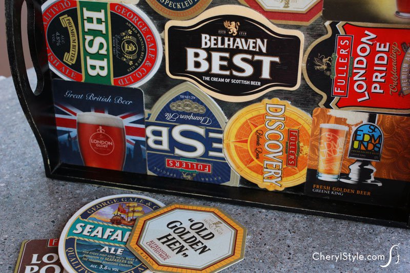 DIY beer coaster #tray | instructions on Everyday Dishes & DIY.com