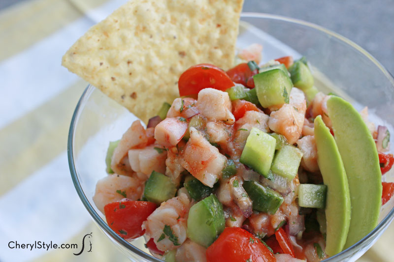 super #healthy avocado & shrimp #ceviche | recipe on CherylStyle.com