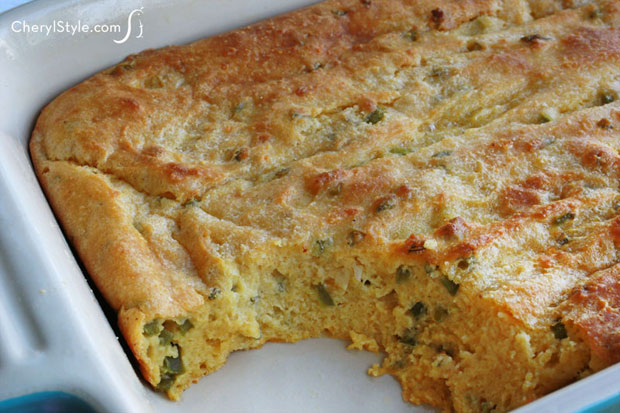 You don’t have to be southern to make cheddar jalapeño spoon bread