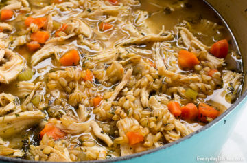 Hearty chicken and barley soup recipe