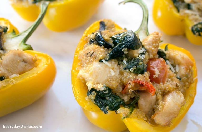 Chicken And Quinoa-Stuffed Peppers Recipe