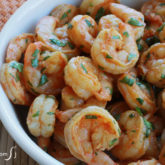 Chipotle lime shrimp in a bowl — an enticing blend of spice, smoke, and sweet!