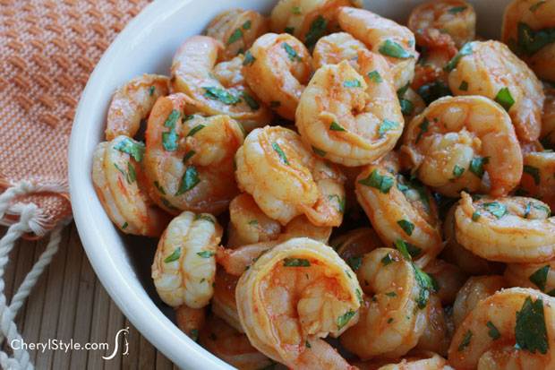 Chipotle lime shrimp in a bowl — an enticing blend of spice, smoke, and sweet!