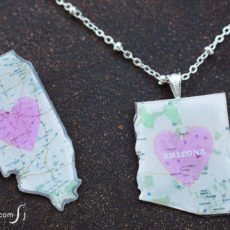 A DIY map necklace pendant that only looks expensive!