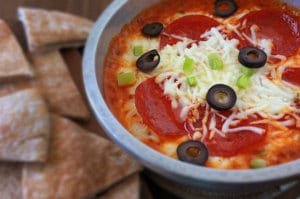 supreme #pizza dip for an easy appetizer | recipe on Everyday Dishes & DIY.com
