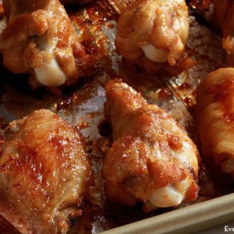 A batch of homemade BBQ dry-rubbed chicken wings.