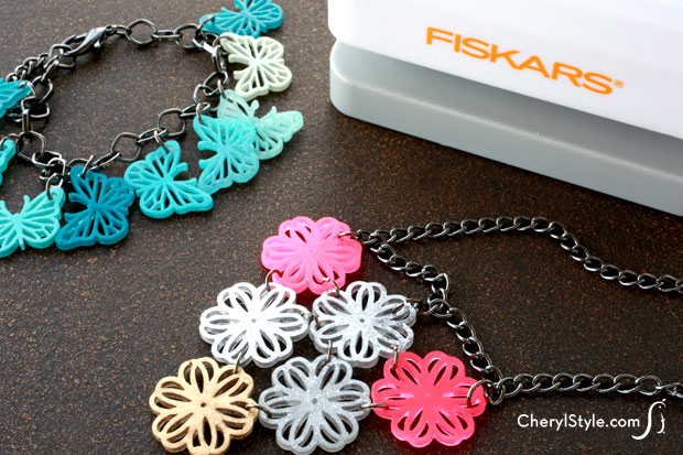 Make designer shrink jewelry using Fiskars Intricate Shape Punches!
