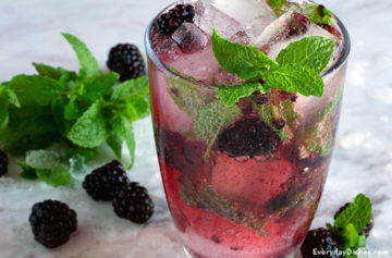 Muddled Blackberry Rum Spritzer