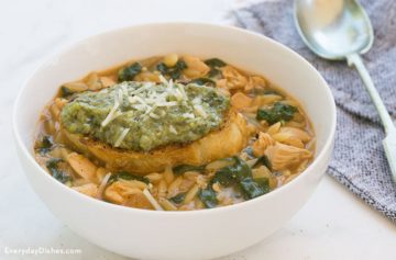 Chicken Orzo Soup with Spinach Recipe