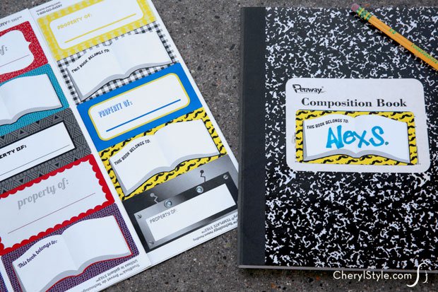 Keep track of school supplies with printable back to school labels