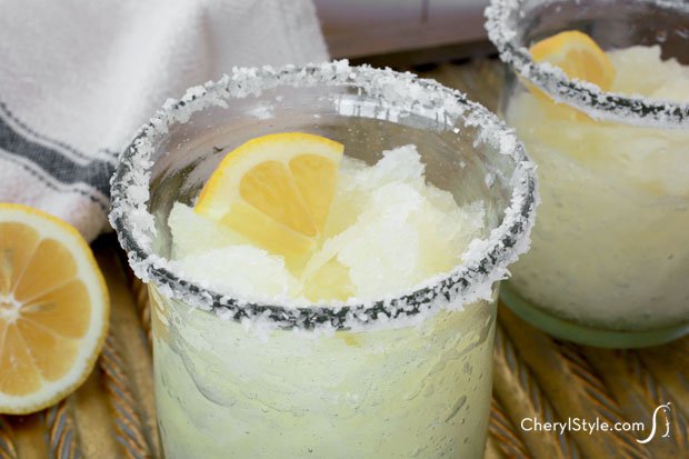 A glass of a sea-salted limoncello granita that is way better than a snow cone!