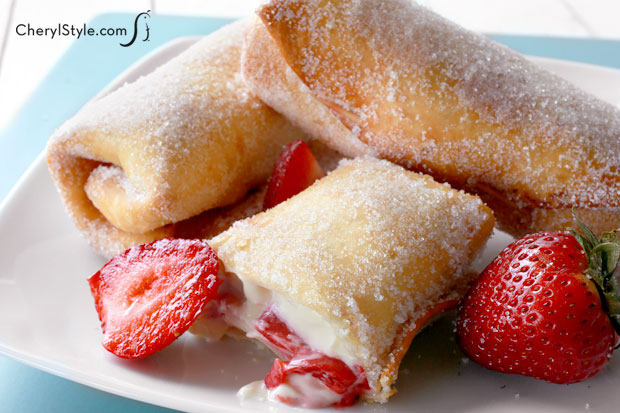 Chocolate Strawberry Chimichangas