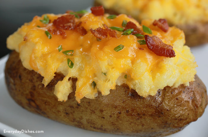 A delicious twice-baked potato.