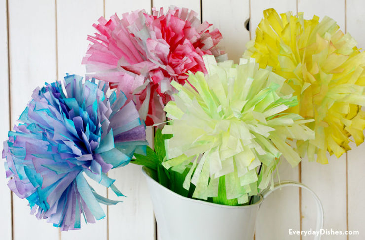 DIY Paper Flowers Video Made with Coffee Filters