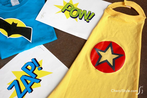 Make a DIY superhero cape out of a t-shirt!