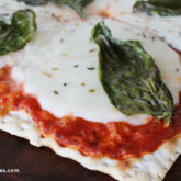 A delicious and easy-to-make matzah pizza, ready to serve.