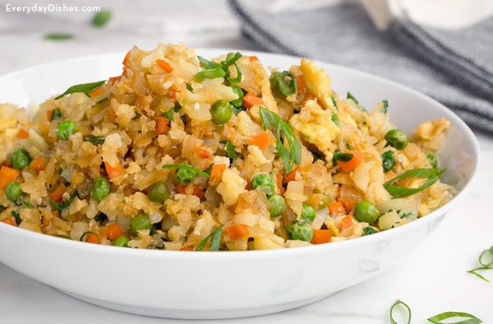 Calling all vegans! Our cauliflower fried rice has your name on it!