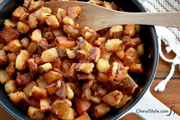 These skillet home fries are the perfect side dish for any meal!