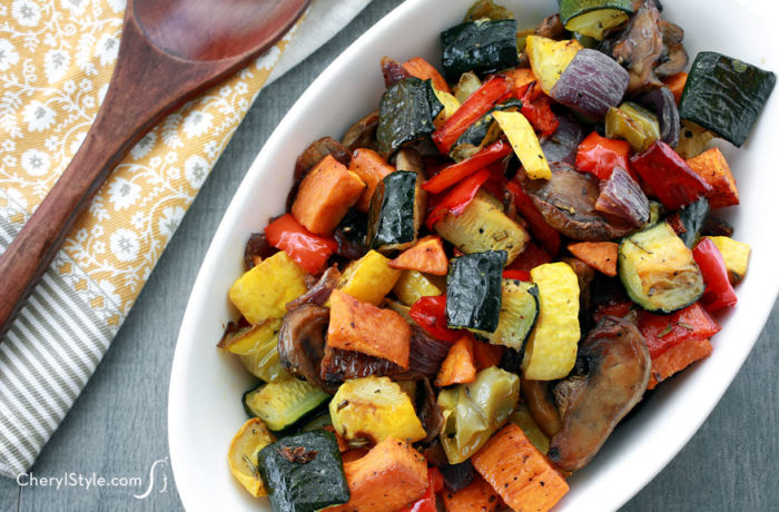Easy and healthy roasted vegetable medley