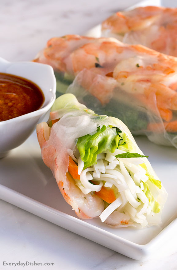 Fresh shrimp summer rolls recipe video