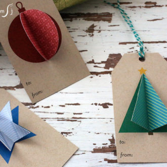 Some DIY Christmas 3D gift tags add a special touch to gift giving.