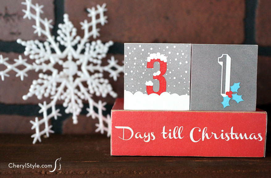 Easy-to-make wooden Christmas countdown blocks
