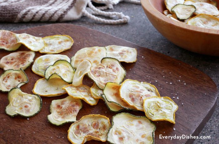Baked zucchini chips are a healthy snack that’s easy to make!