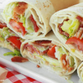 A BLT wrap, a great lunch on the go!