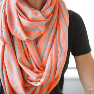 A DIY infinity scarf sewing craft that's stylish and easy to make!