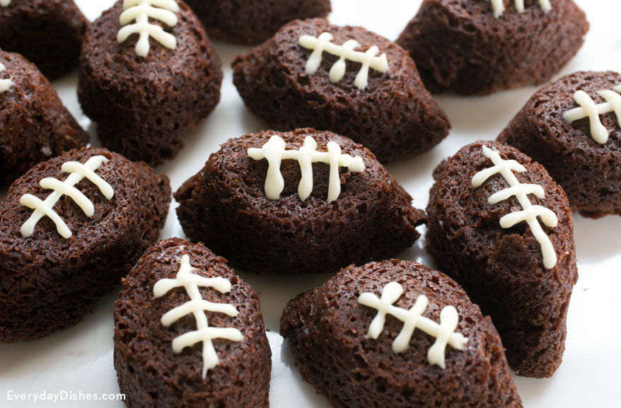 How to Make a Big Football Brownie (With a Round Cake Pan)