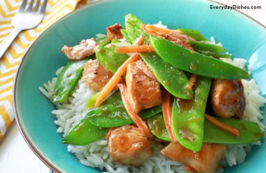Sauteed chicken and snow peas recipe