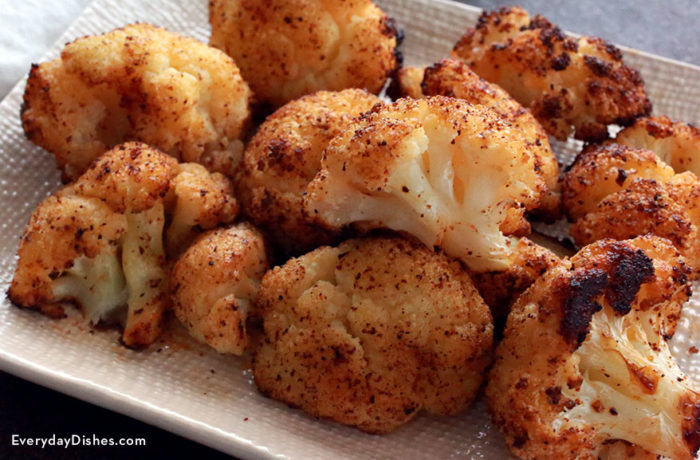 Some spicy roasted cauliflower — a zesty side dish.