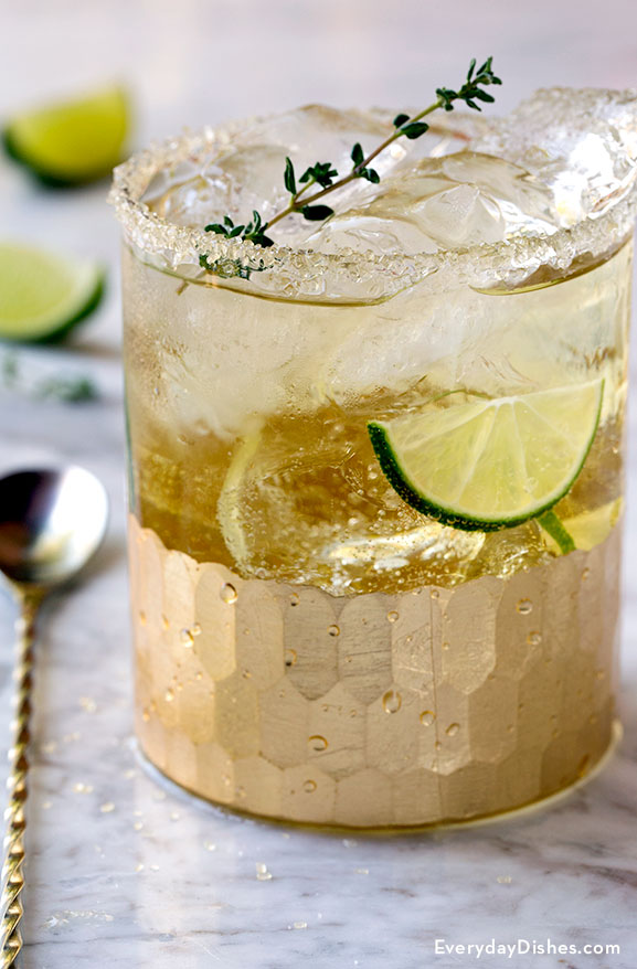 Thyme and key lime cocktail recipe