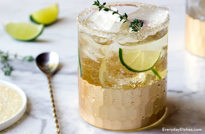 Thyme and key lime cocktail recipe