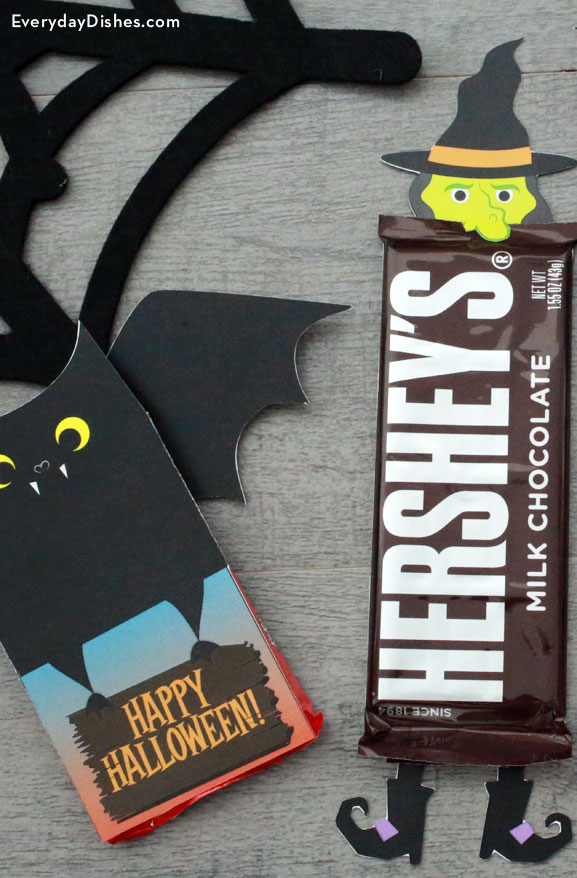 Printable Halloween candy bar wrappers