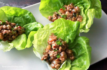 Homemade chicken lettuce wraps recipe