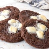Four hot chocolate cookies, ready to enjoy