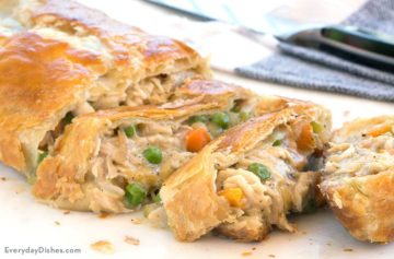 Leftover chicken Pot Pie Stromboli Recipe