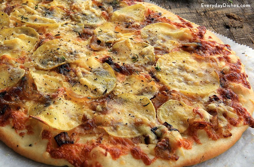 Vegetarian Potato Cheese Flatbread Recipe