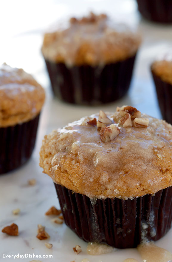 Pumpkin muffins with maple glaze recipe video