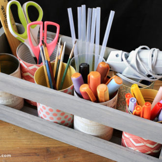 A DIY organizer for your craft supplies.