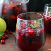 Two glasses of a delicious cranberry punch.