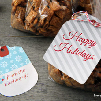 Printable food gift tags for Christmas gifts.